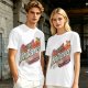 Olive green graphic t-shirt with Hot Trekkies Star Trek themed print