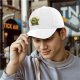 Black Baseball Cap With Goofy Green Slime Monster Print