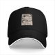 Black Baseball Cap with One Piece The Fool Tarot Style Print
