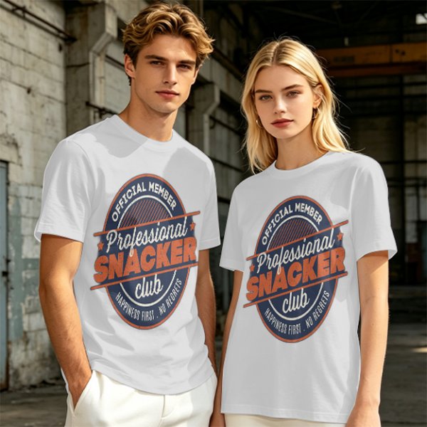 Olive T-Shirt with Professional Snacker Club Official Member Print
