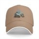 Black Baseball Cap With Fantasy Dragon Rider Landscape Art Print