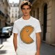Olive T-Shirt With Pac-Man Style Pumpkin Pie Graphic