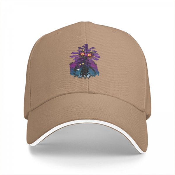 Black baseball cap with The Legend of Zelda Majora's Mask graphic