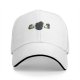 Black Baseball Cap With Green Dragon Eyes Graphic Design