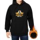 Black hoodie with 'I'm Bananas For You' dinosaur graphic