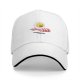 Black Baseball Cap with Smiling Fried Egg and Bacon Print