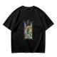 Olive T-Shirt With Tetris Block Character Print