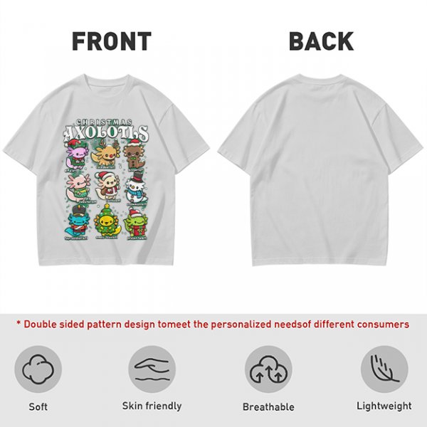 Christmas Axolotls Cute Holiday Graphic T-Shirt Design