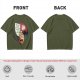 Olive T-Shirt With Hand Holding Bill Of Monthly Expenses Art