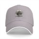 Black baseball cap with embracing skeletons and red heart print