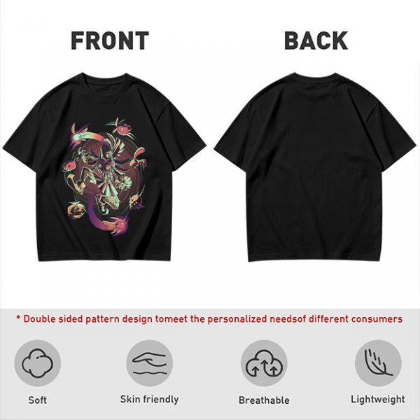 Olive Graphic Tee With Surreal Fantasy Creature Art Print