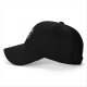 Black baseball cap with 'I need a huge cup of coffee' and cat graphic