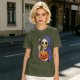 Grim Reaper Eating Ramen from Jack-o'-lantern Pumpkin Bowl T-Shirt