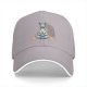 Black Baseball Cap With Meditating Llama Rainbow Print