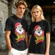 Olive T-Shirt with Santa Claus Jingles Christmas Print