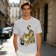 Olive T-shirt with Catbus and Soot Sprite Anime Print