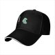 Black Baseball Cap With Cute Science Lab Beaker Print