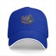 Black Baseball Cap With Neon Psychedelic Dragon Head Print