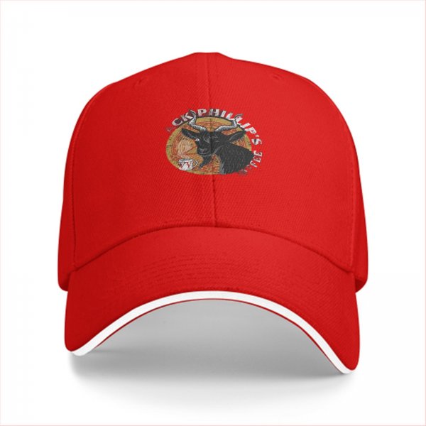 Black Baseball Cap With Goat Coffee Logo Design