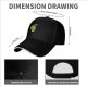 Black baseball cap with cute sad vegetable graphic print