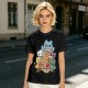 Olive T-Shirt With Chibi Pirate Cats Group Graphic