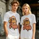 Olive Green Retro Graphic T-Shirt with "I Hate People" Print
