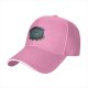 Black baseball cap with flat earth 'around the world' graphic print