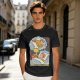Olive graphic t-shirt with sleeping person and 'Achieve Your Dreams' text