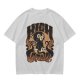 Olive green graphic t-shirt with a high on catip black cat print