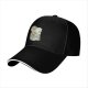 Black Baseball Cap with Anime Pirate Ship Graphic Print