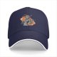 Black Baseball Cap with Anime Female Character Graphic
