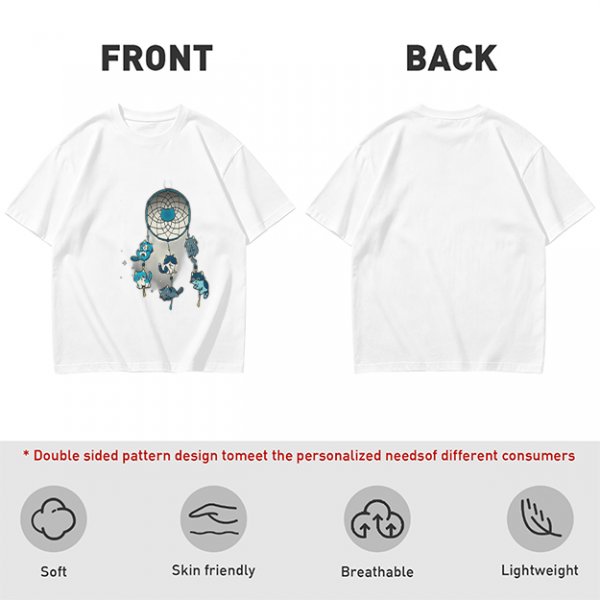 Olive T-Shirt With Dreamcatcher And Cute Cat Kittens Print