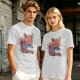 Olive T-Shirt With Cute Squirrel Holding Hot Drink Winter Art