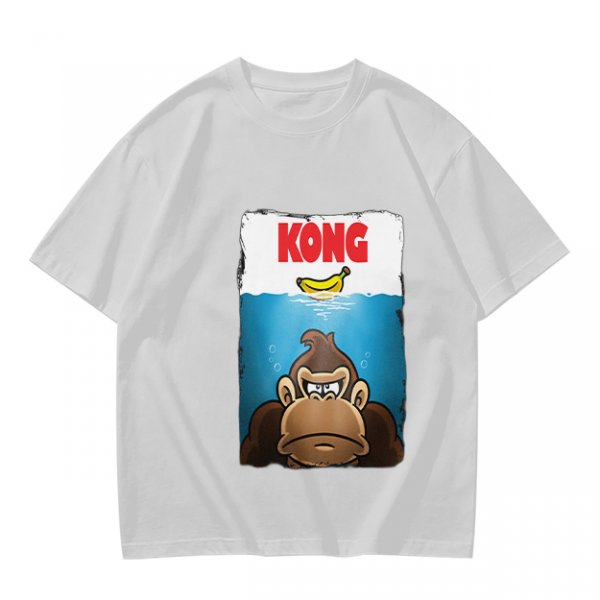 Olive T-Shirt With Cartoon Kong Banana Water Print