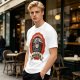 Olive T-Shirt with Cute Grim Reaper Employee of the Month Print