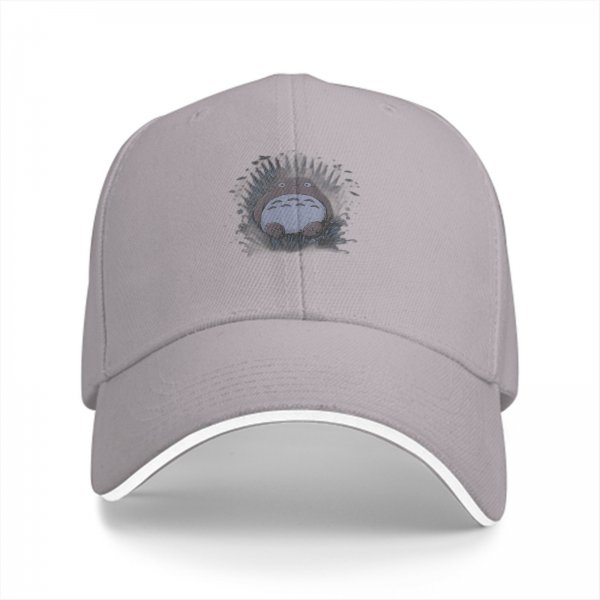 Black baseball cap with Totoro graphic print