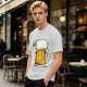 Olive Green T-Shirt With Funny Sheep Beer Mug Graphic