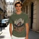 Olive Green Graphic T-Shirt with Burned Calories Print