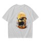 Olive T-Shirt With Dragon Silhouette Full Moon Graphic Print