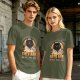 Olive green t-shirt with scientifically proven cats are better than you cat scientist print