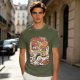 Olive T-Shirt With Retro Portable Video Games Cartoon Print