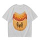 Olive T-Shirt With Cute Cartoon Hot Dog Graphic Print