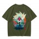 Hunter x Hunter Anime Graphic Tee with Sunset Landscape Art