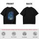 Olive T-Shirt With Blue Fantasy Monster Graphic Print