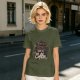 Olive green t-shirt with coffee themed 'Today is a multiple cups of Coffee' print