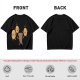 Olive T-Shirt With Cartoon Pineapples And Brown Character Graphic
