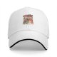 Black baseball cap with retro anime motorcycle graphic print