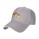 Black baseball cap with singing mushroom band graphic