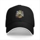 Black Baseball Cap With Colorful Fantasy Art Graphic Print