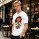 Olive T-Shirt with Retro Anime Lion Character Graphic